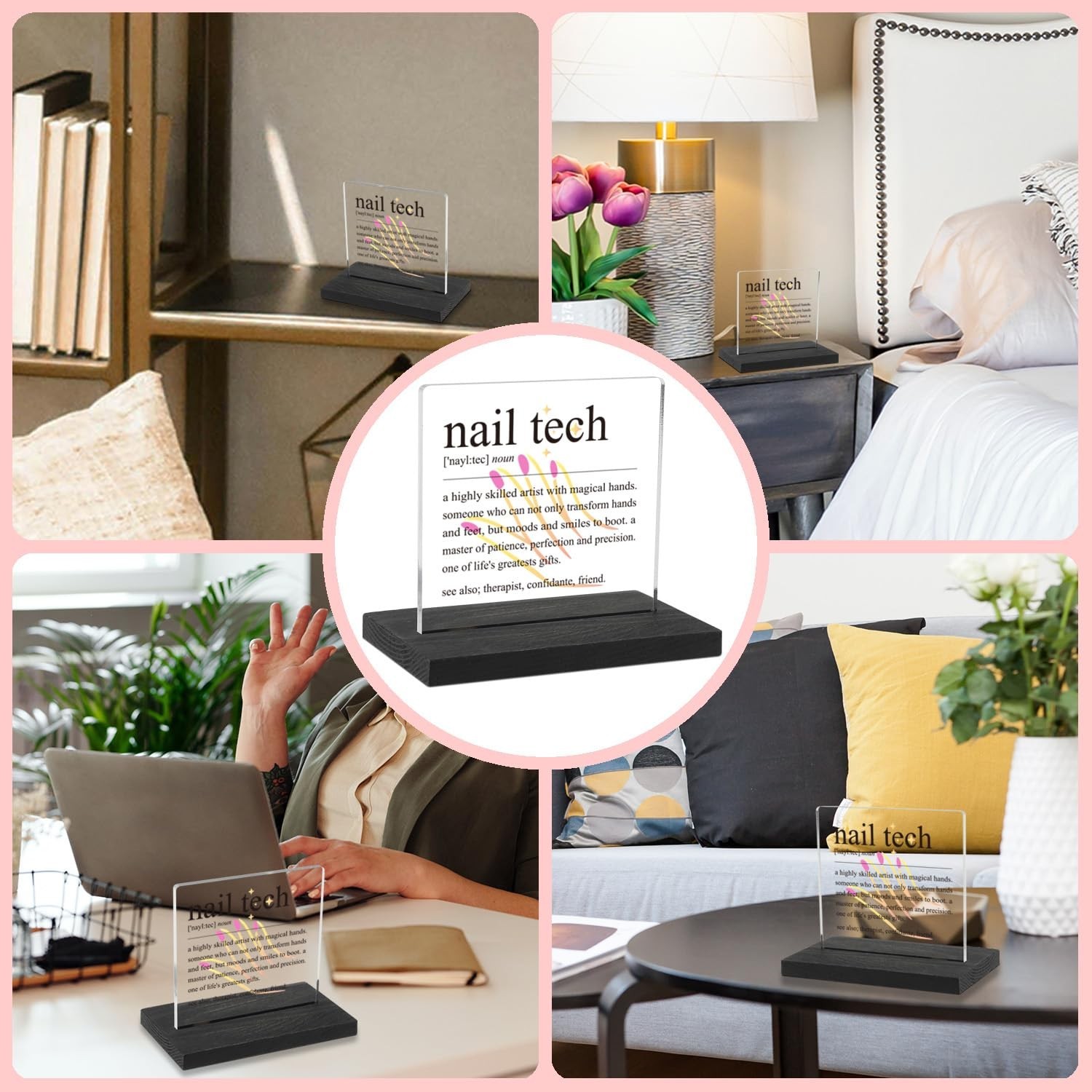 Nail Tech Gifts, Nail Technician Gifts for Women, Nail Salon Desk Decor, Beau…