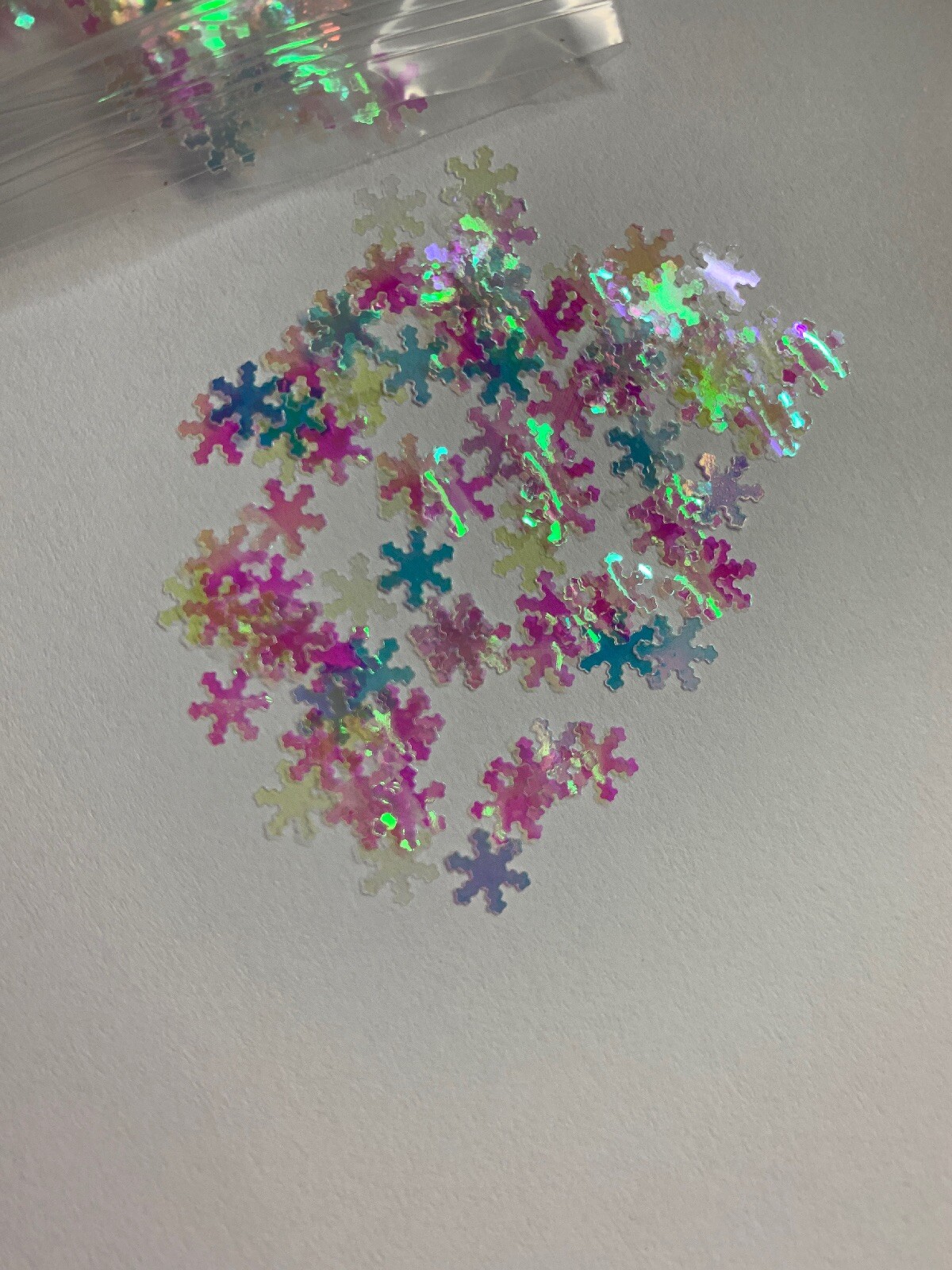 Holographic Iridescent Snowflake Nail Glitter | 1 TSP | Gel Nail Art & Acrylic