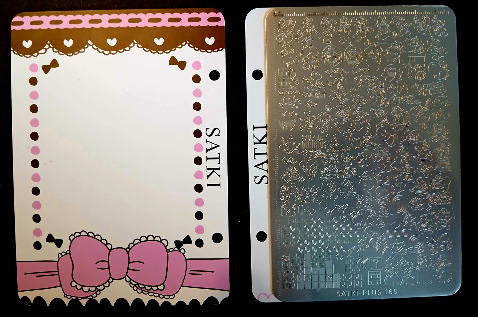 Retro Super Mario Nail Art Stamping Plate SATKI-PLUS 165 Video Game Cartoon Cute