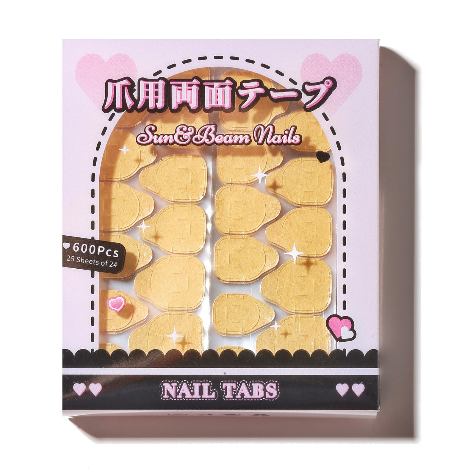 Sun&Beam Nails Adhesive Tabs 25 Sheets for Press On False Nail Tip Gel Glue D…