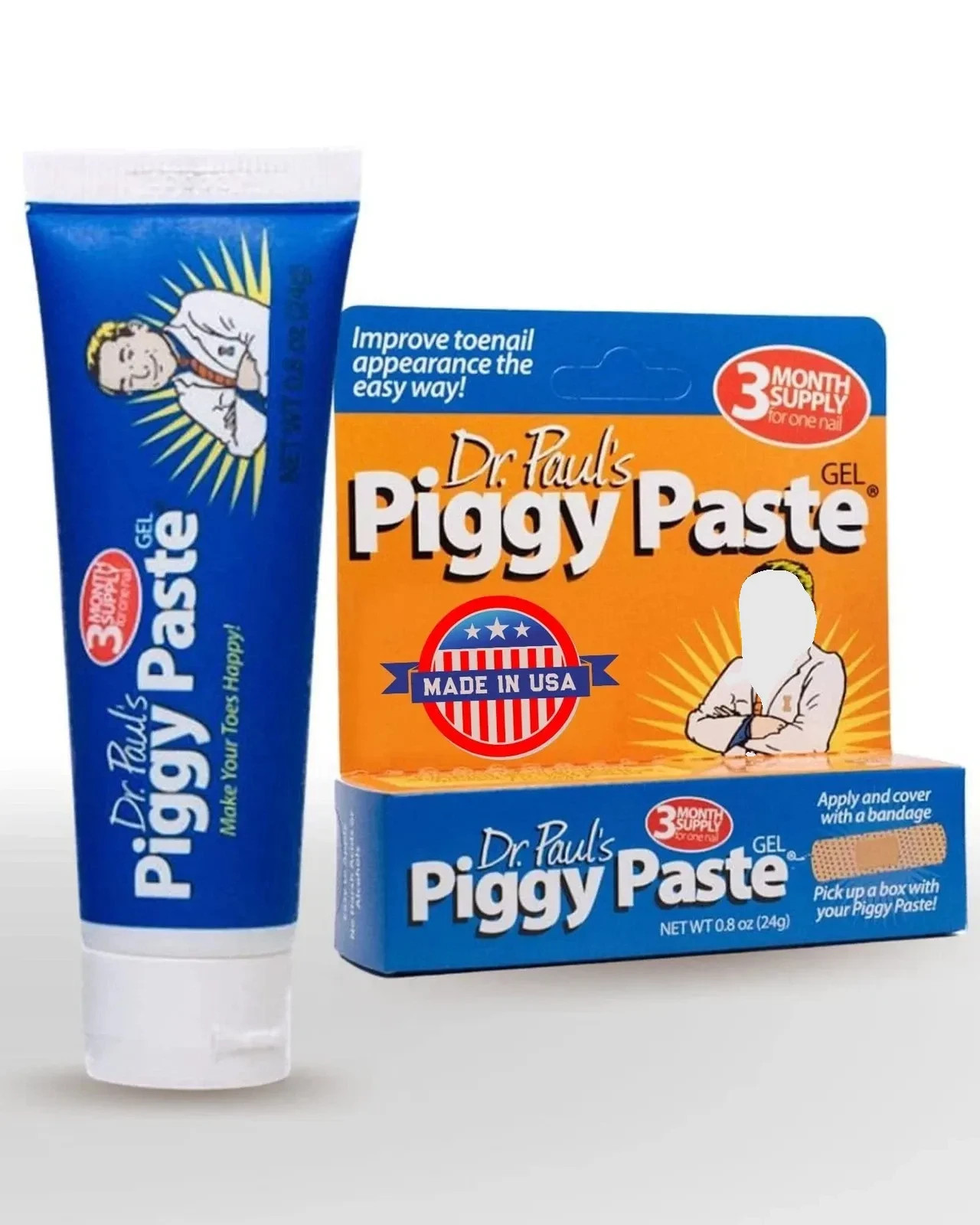 Dr. Paul’s Piggy Paste Gel Nail Fungus Treatment Treats For 3 Months USA Made!