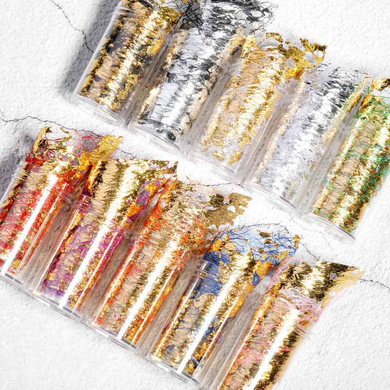 3D Mesh Nail Sticker Tape Adhesive 1PC Silk Gold Silver Net Line Foil Nail Art