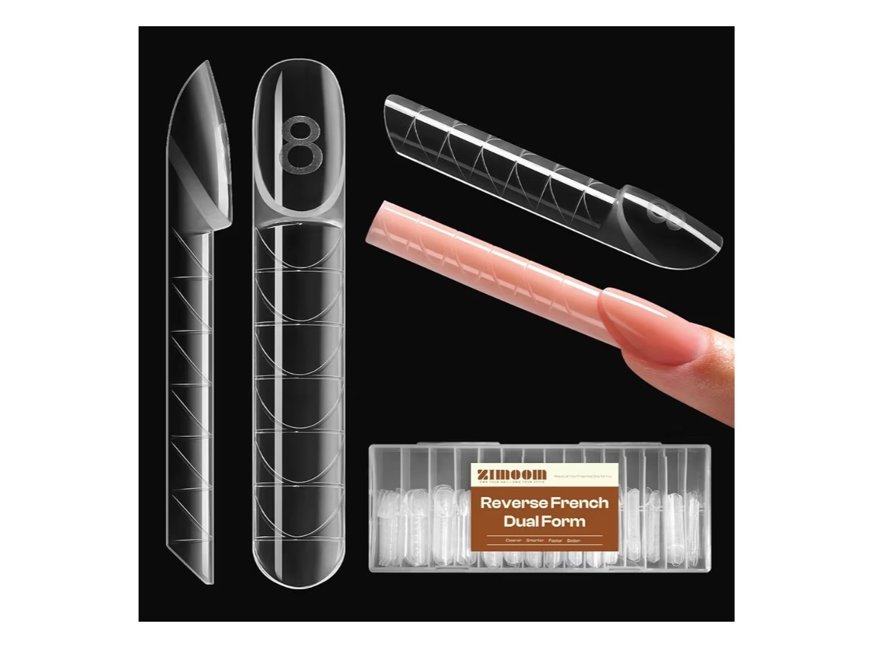 150pcs 3D Reverse Gel Nail Extensions Kit Magic Caps Zone French Nail Dual .….
