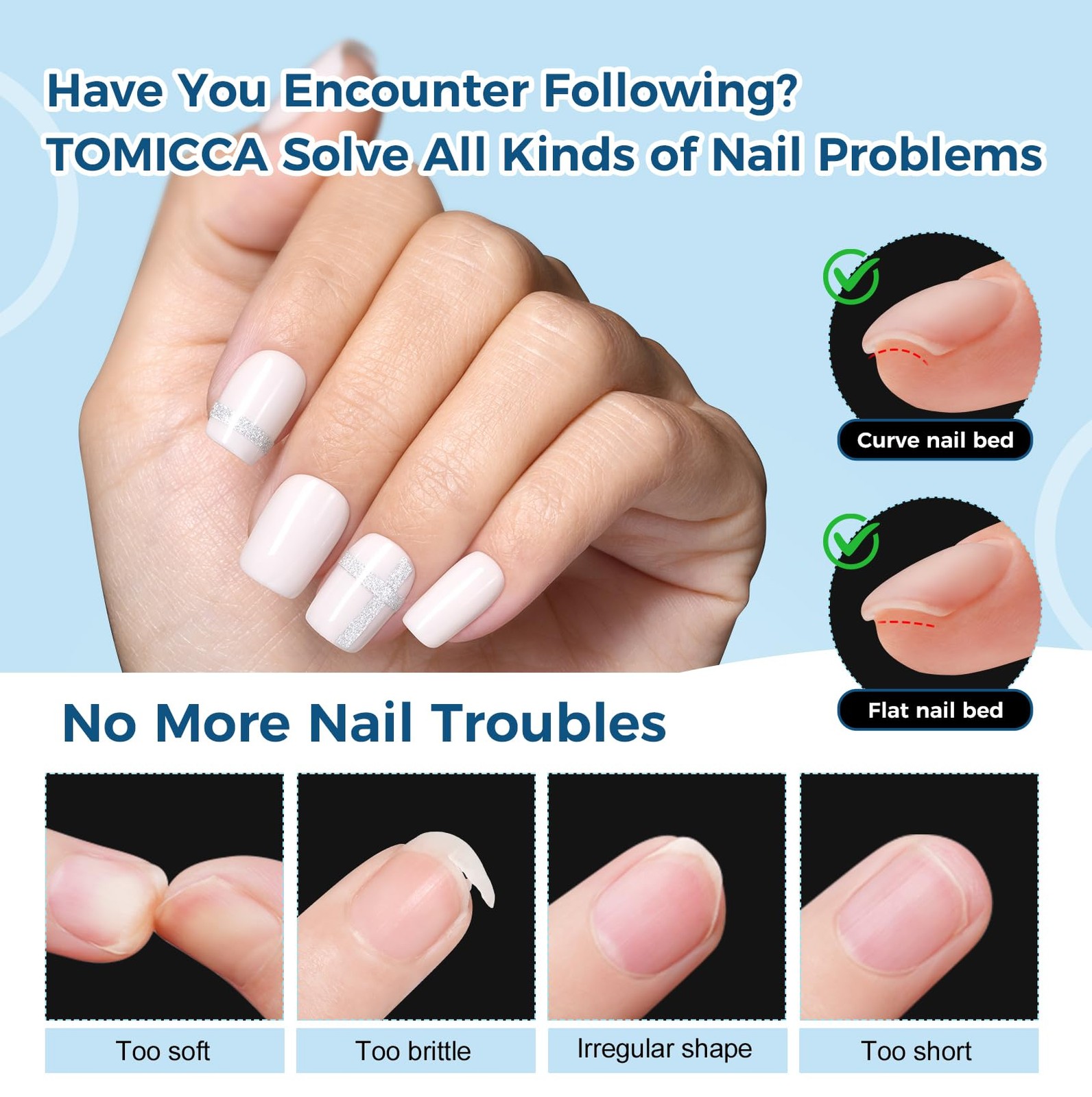 Extra Short Square Nail Tips 240pcs 15 Sizes Soft Gel Tips, Half Matte PreSh…