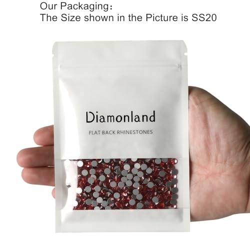 Diamonland Flatback Glass Crystal Rhinestones Rounds Gems for Bedazzling Nail…