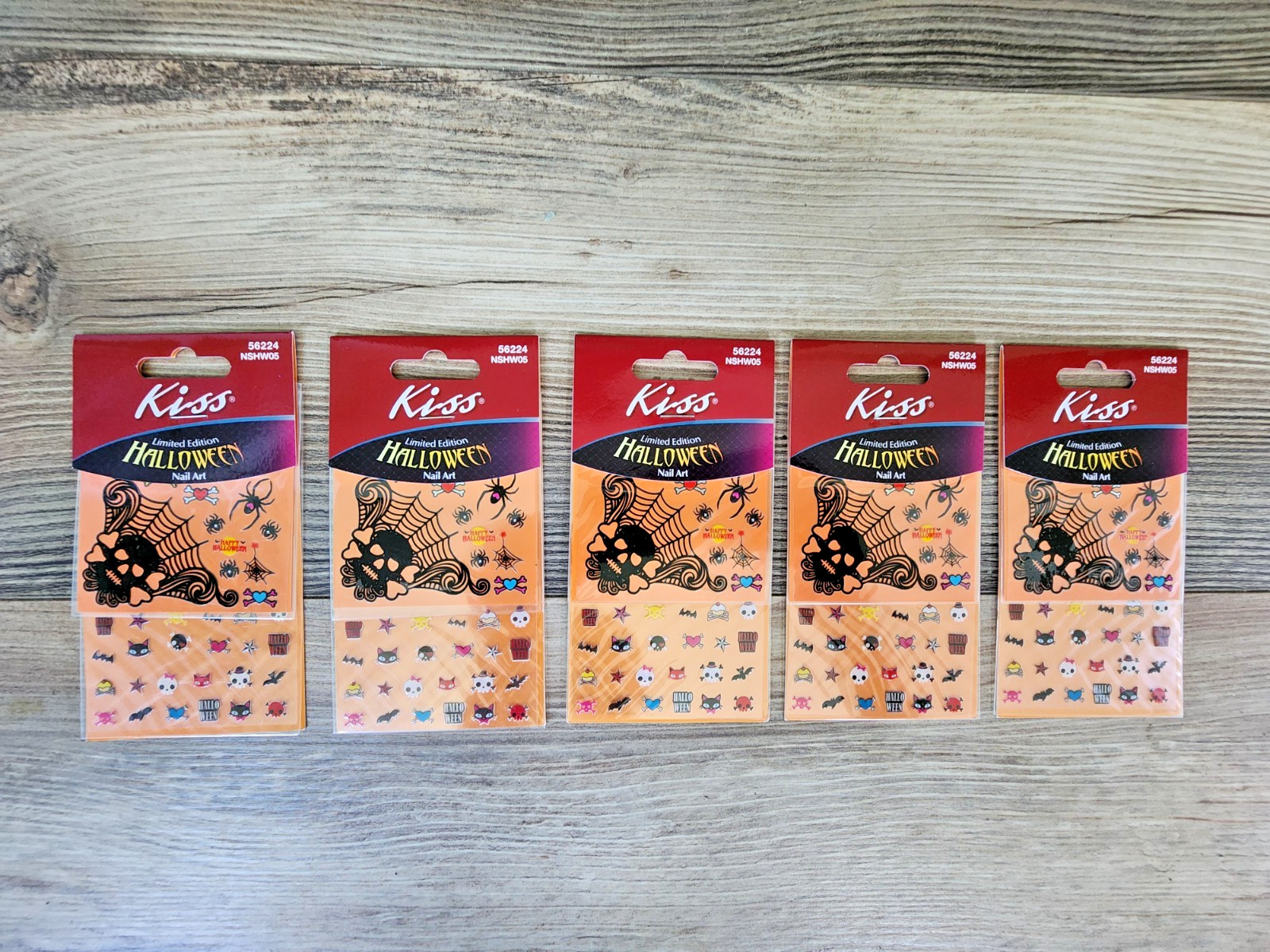 5-Pack Kiss Halloween Accent Nail Stickers | Easy Application | 56224