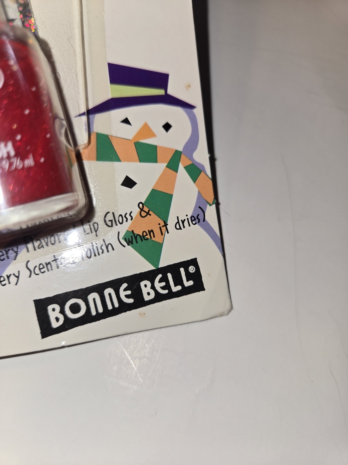 Vintage Bonne Bell Smackers Lip Gloss Nail Polish Set NOS Strawberry Sequins