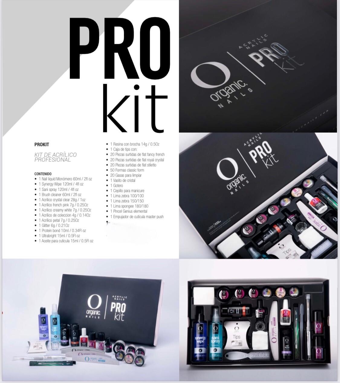 Organic Nails PRO KIT KIT DE ACRÍLICO Y TÍP SLICER *