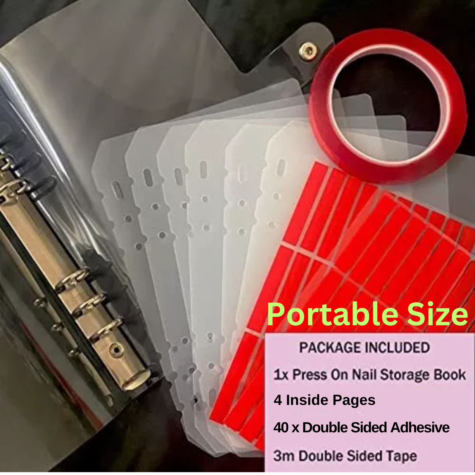 Press On Nails Organizer/Storage/Holder| Medium Size can hold 36-48 sets presson