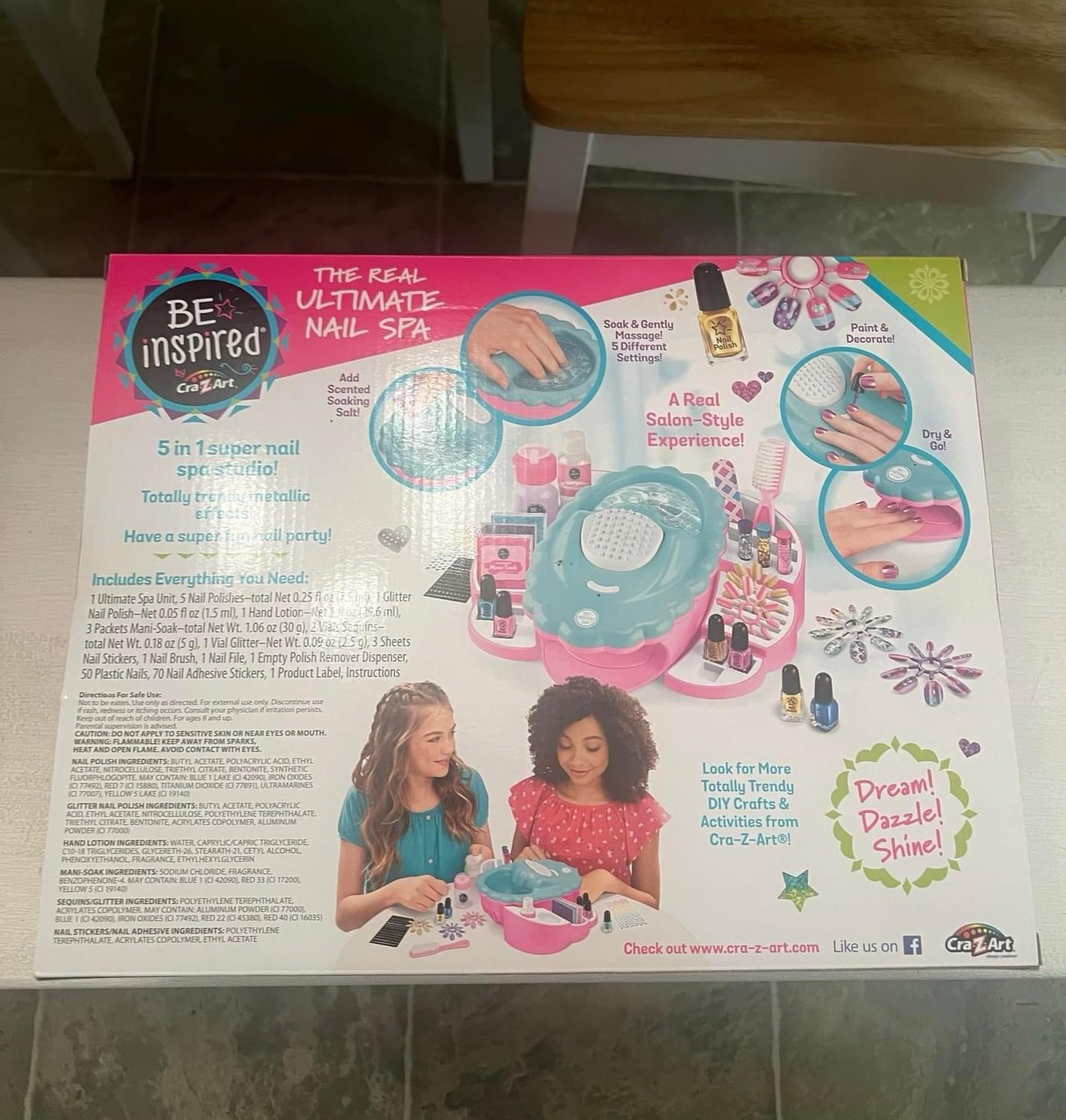 Cra-Z-Art Be Inspired Real Ultimate Nail Spa Kit All-in-One Studio w/ Dryer