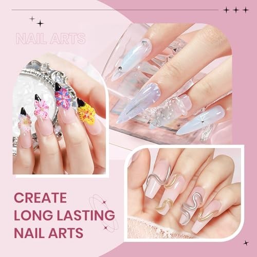 Clear Pink Solid Builder Gel for 3D Nail Art, Hard Gel for Extensions & DIY Mani