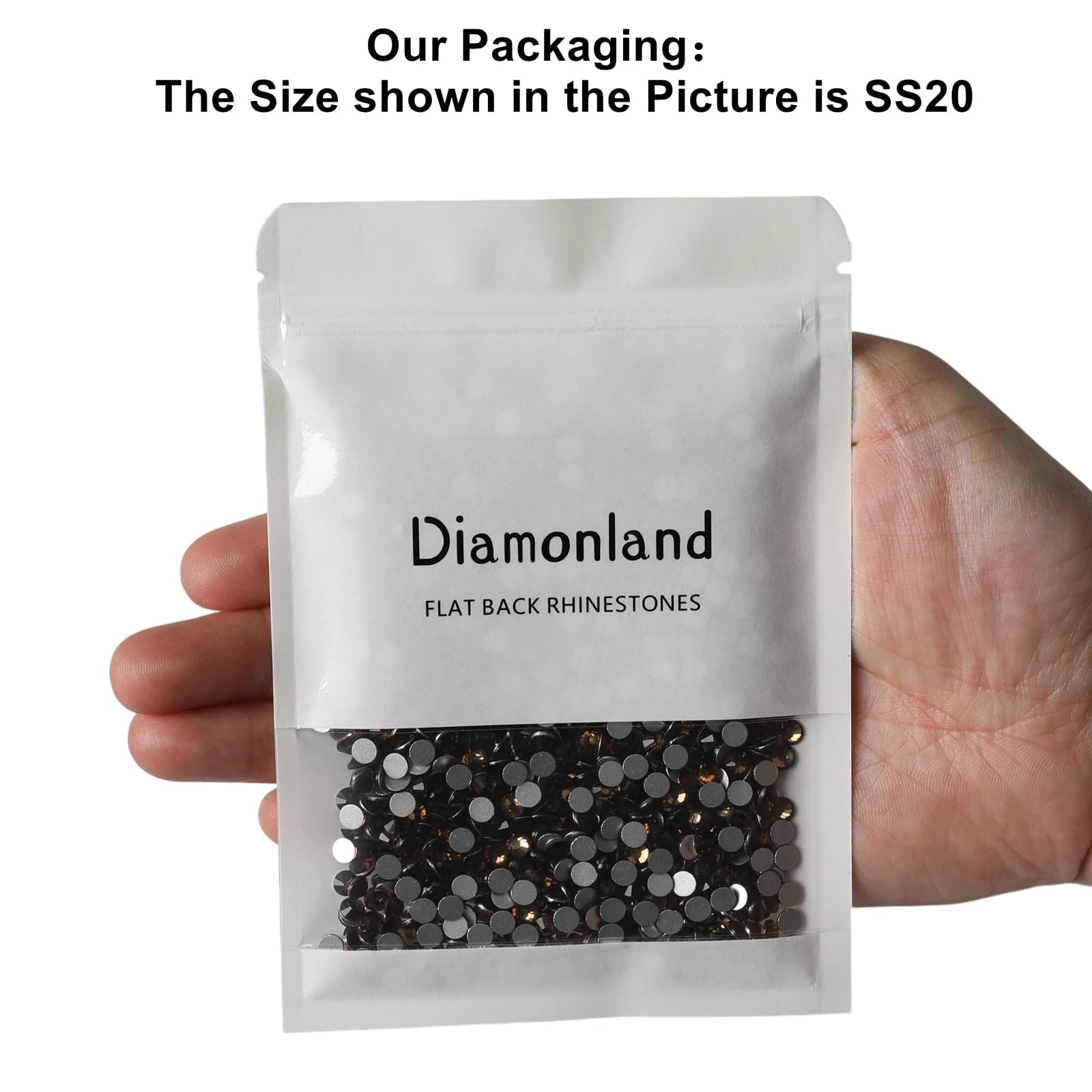 Diamonland Smoke Topaz SS20 Rhinestones 1440pcs for Nail Art