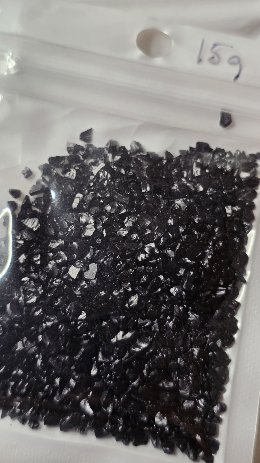 15g bag Black crushed glass craft decoration