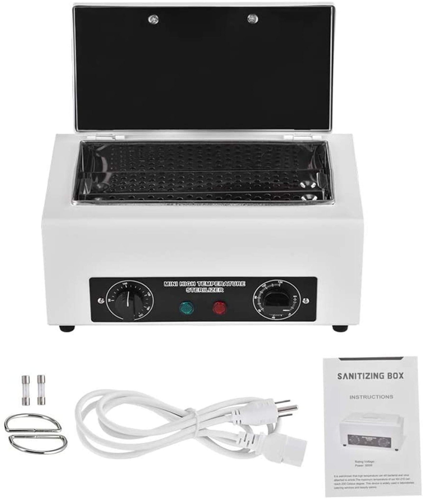 300W Heat Sterilizer NV-210 w/Timer Disinfection Box Manicure Pedicure SPA Sa…