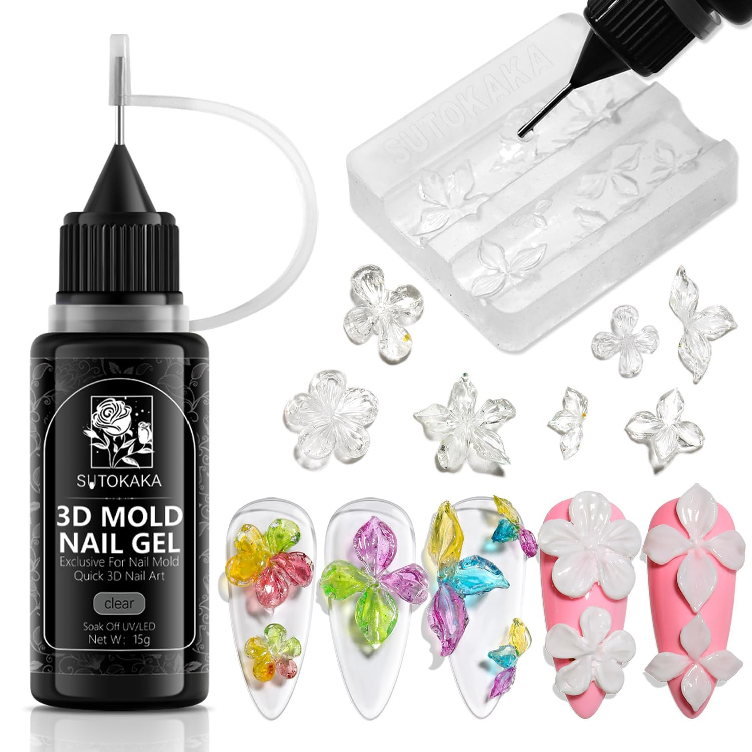 3D Clear Sculpting Gel for Nail Art – Quick Molding Gel for DIY Manicure