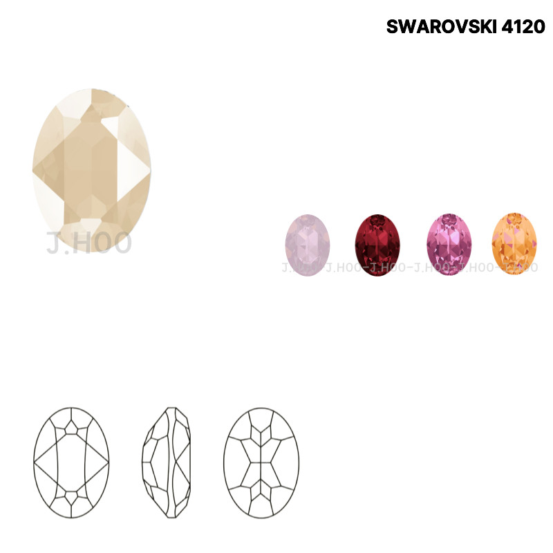Swarovski 4120 Oval Fancy Stone 8*6mm(4pcs)