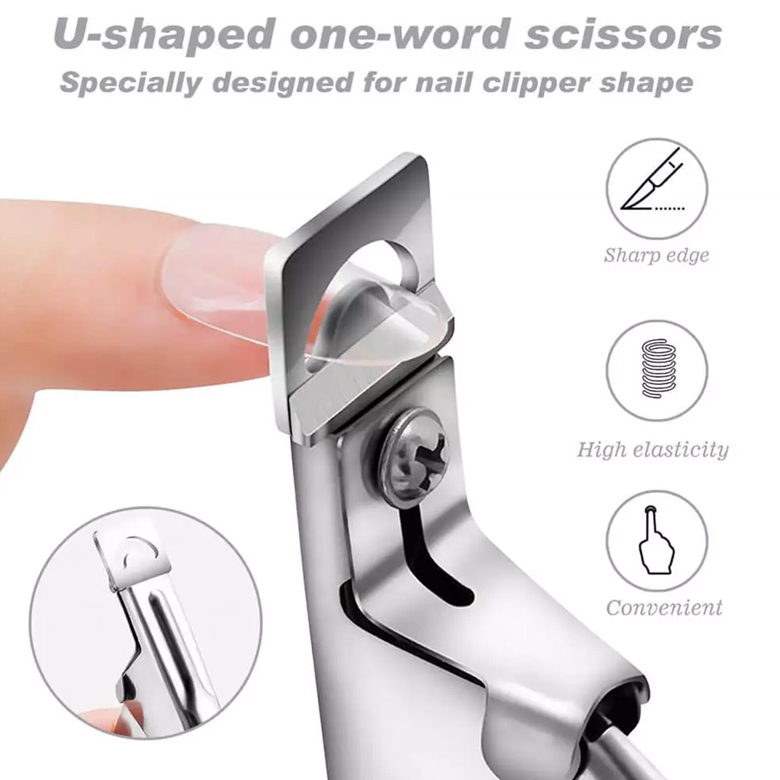 Professional Acrylic Gel Fake Nail Cutter Manicure UV Nail Art Tip Edge Trimmers