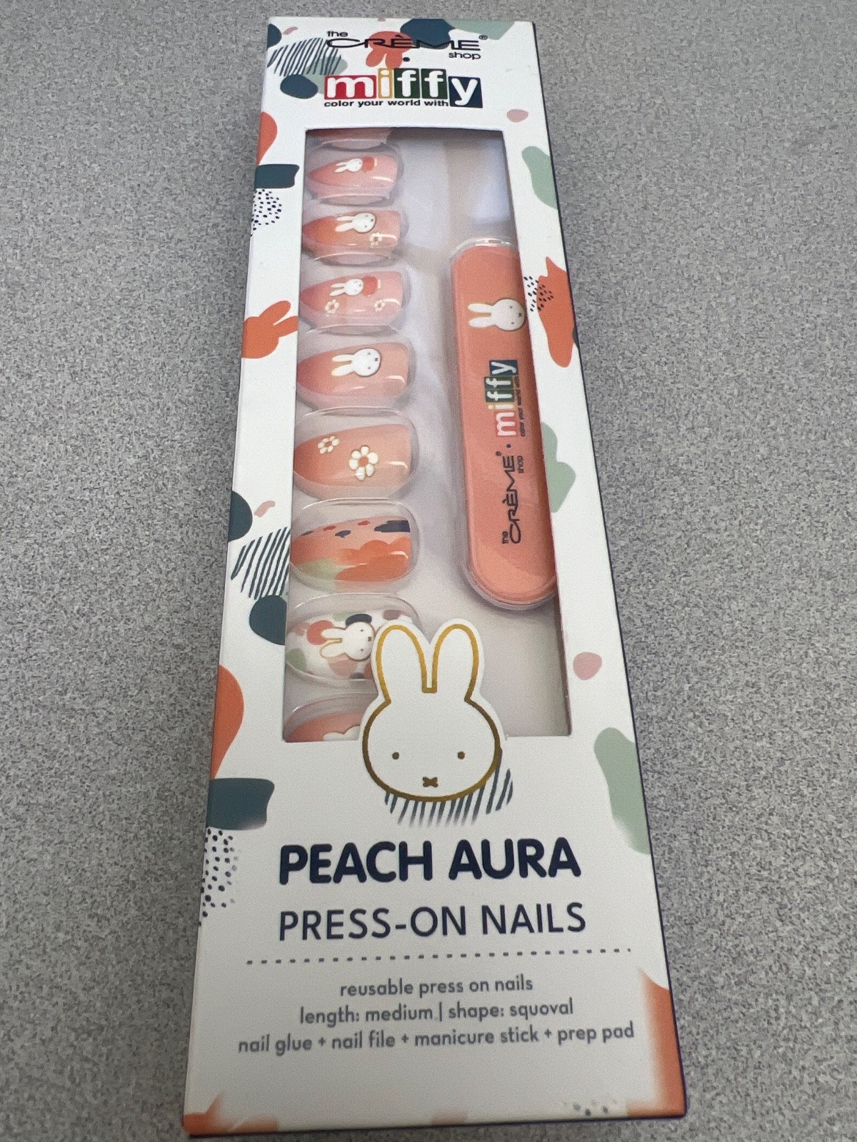 The Crème Shop Miffy Press-On Nails Peach Aura