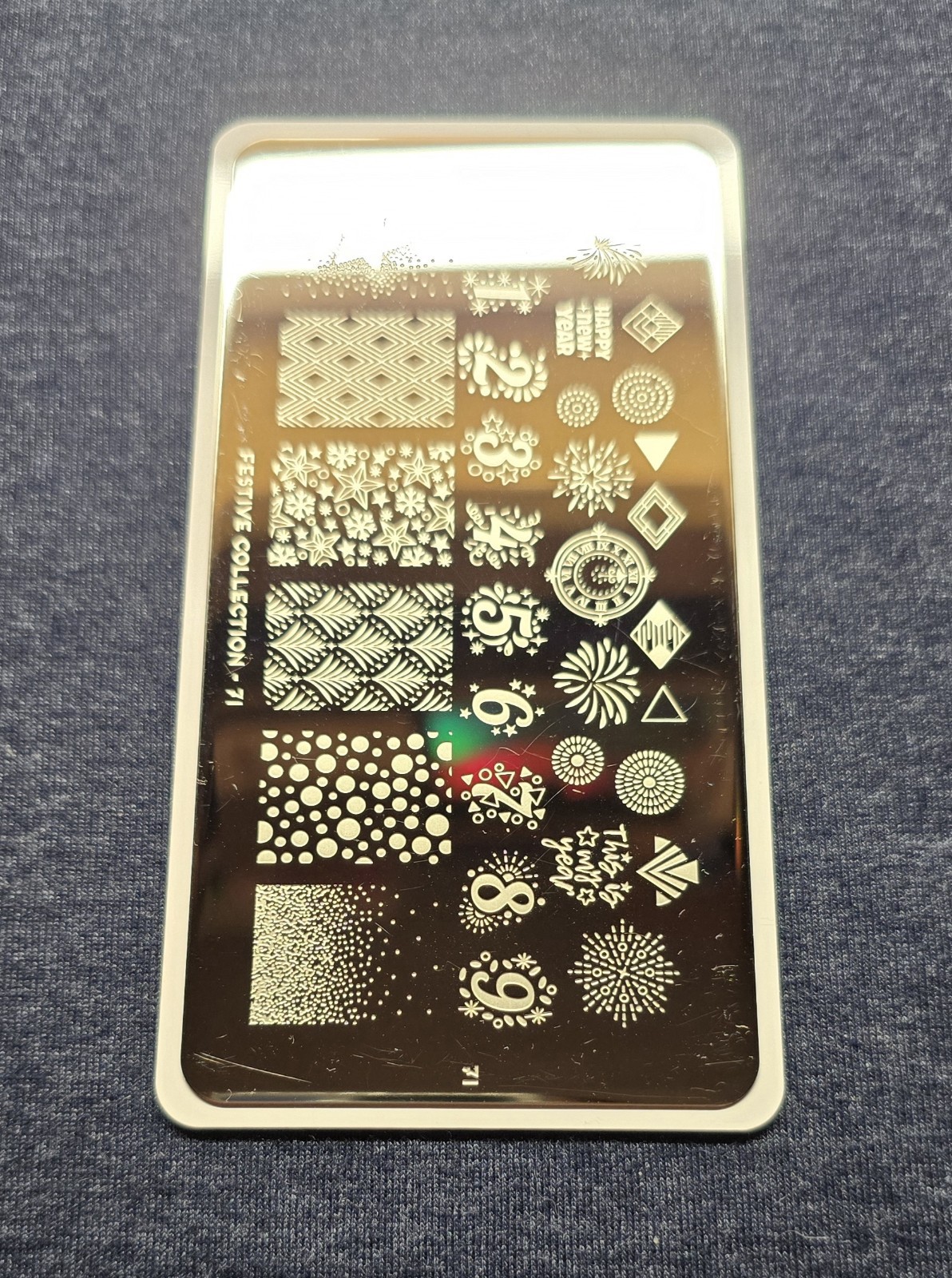 HTF MoYou London Festive Collection 71 Nail Stamp Plate Birthday Party New Year