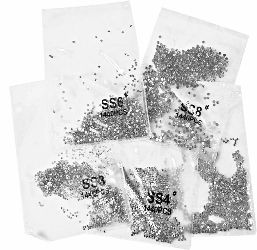 Nail Mini Crystal Rhinestones Clear Flat Back Hotfix Stones DIY Decoration 1mm