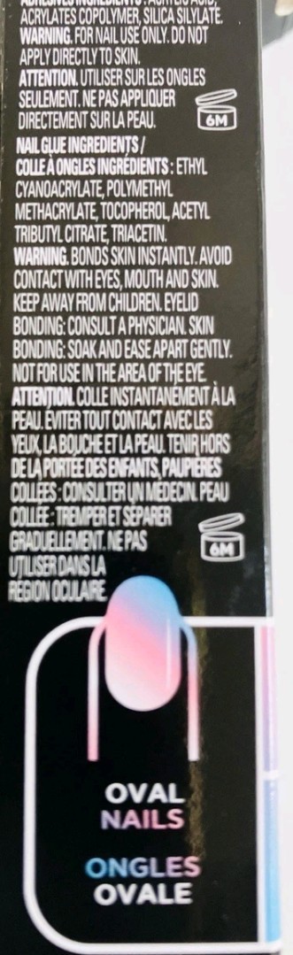 Sally Hansen PRIDE Artificial Nails 24 Oval Nails Blue Pink Gradient Glue