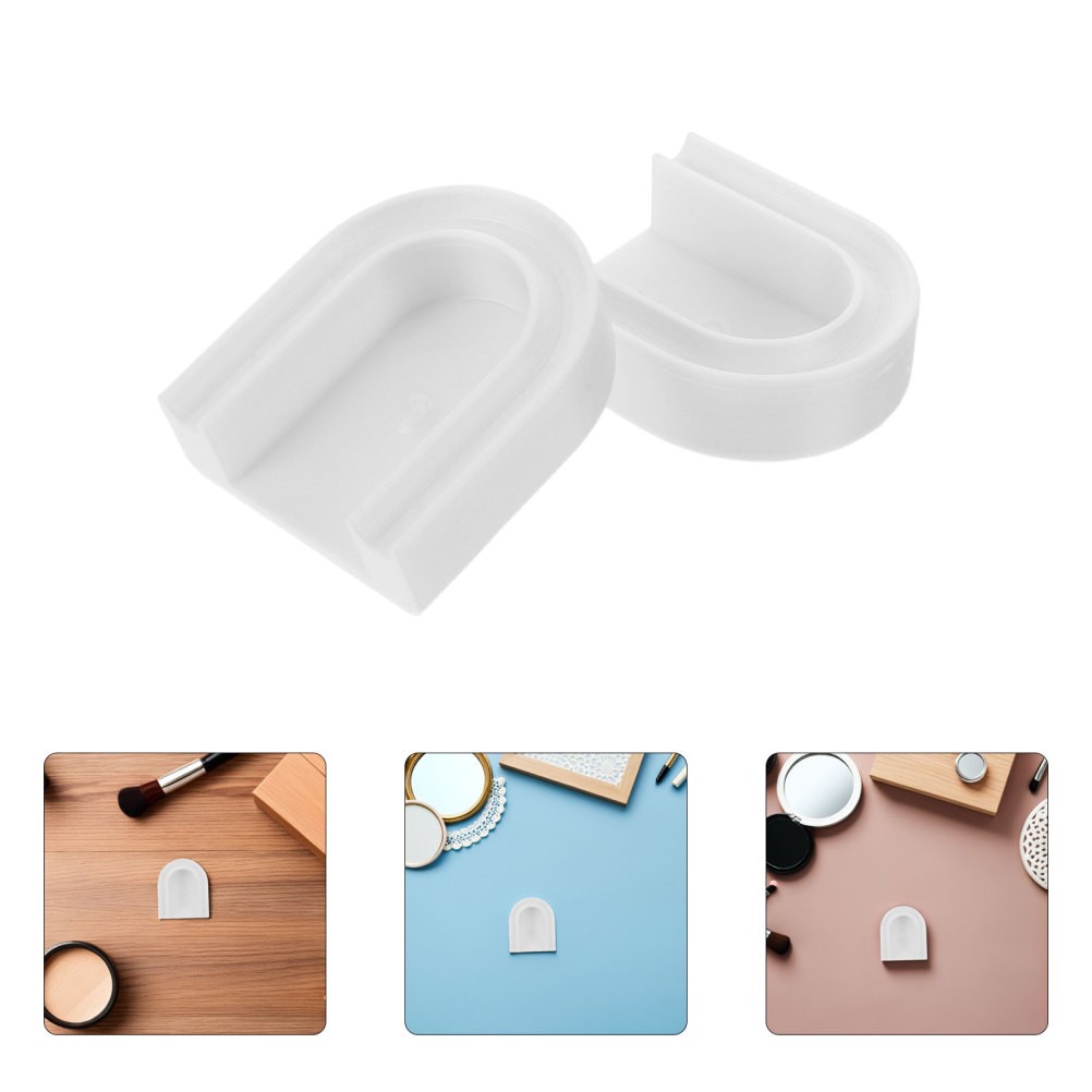 6Pcs Cat Eye Nail Art Tools White Portable Finger Stand for Salon and Home Use
