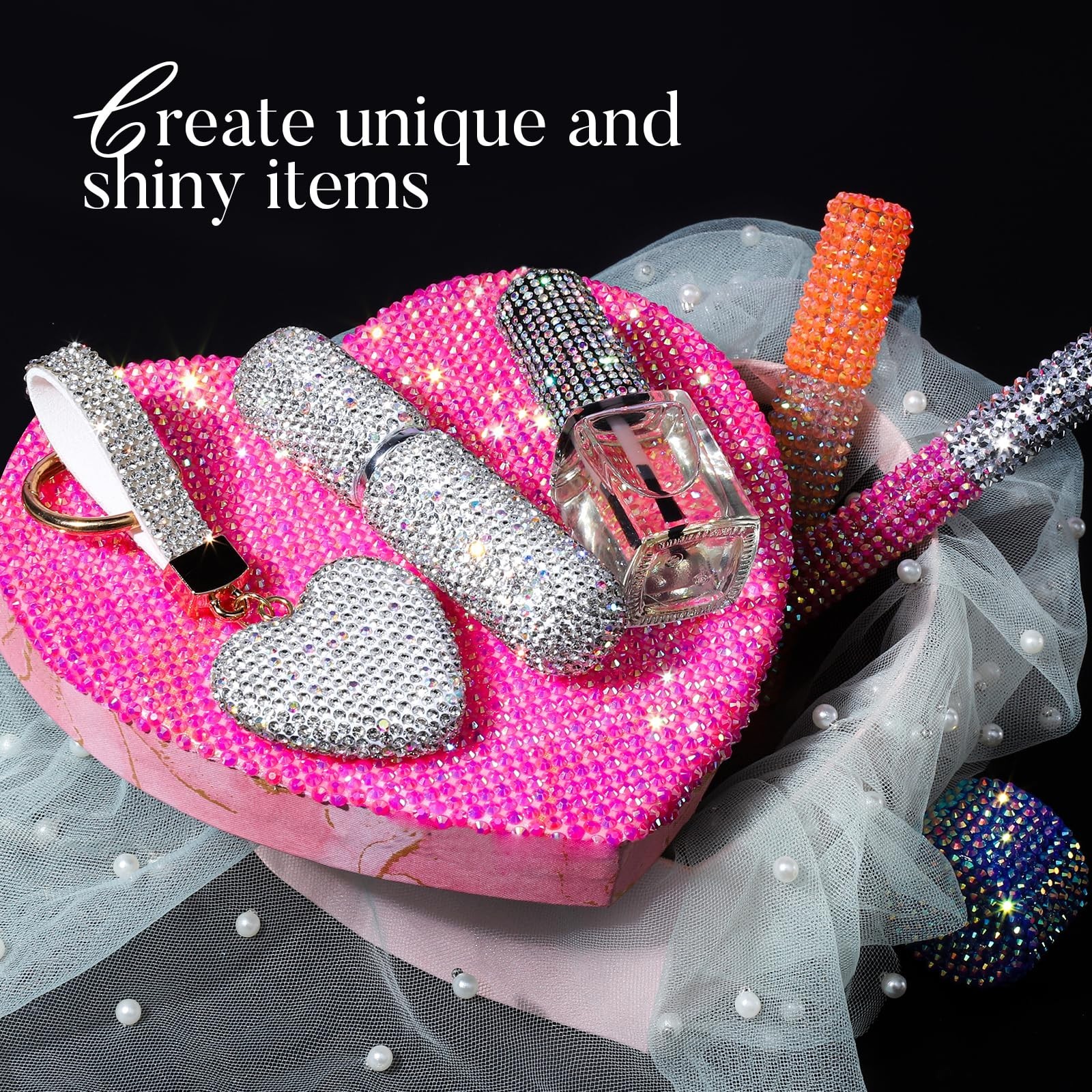28 Colors Rhinestones Kit – 30000 Flatback Gems with B7000 Glue & Tools for Nail