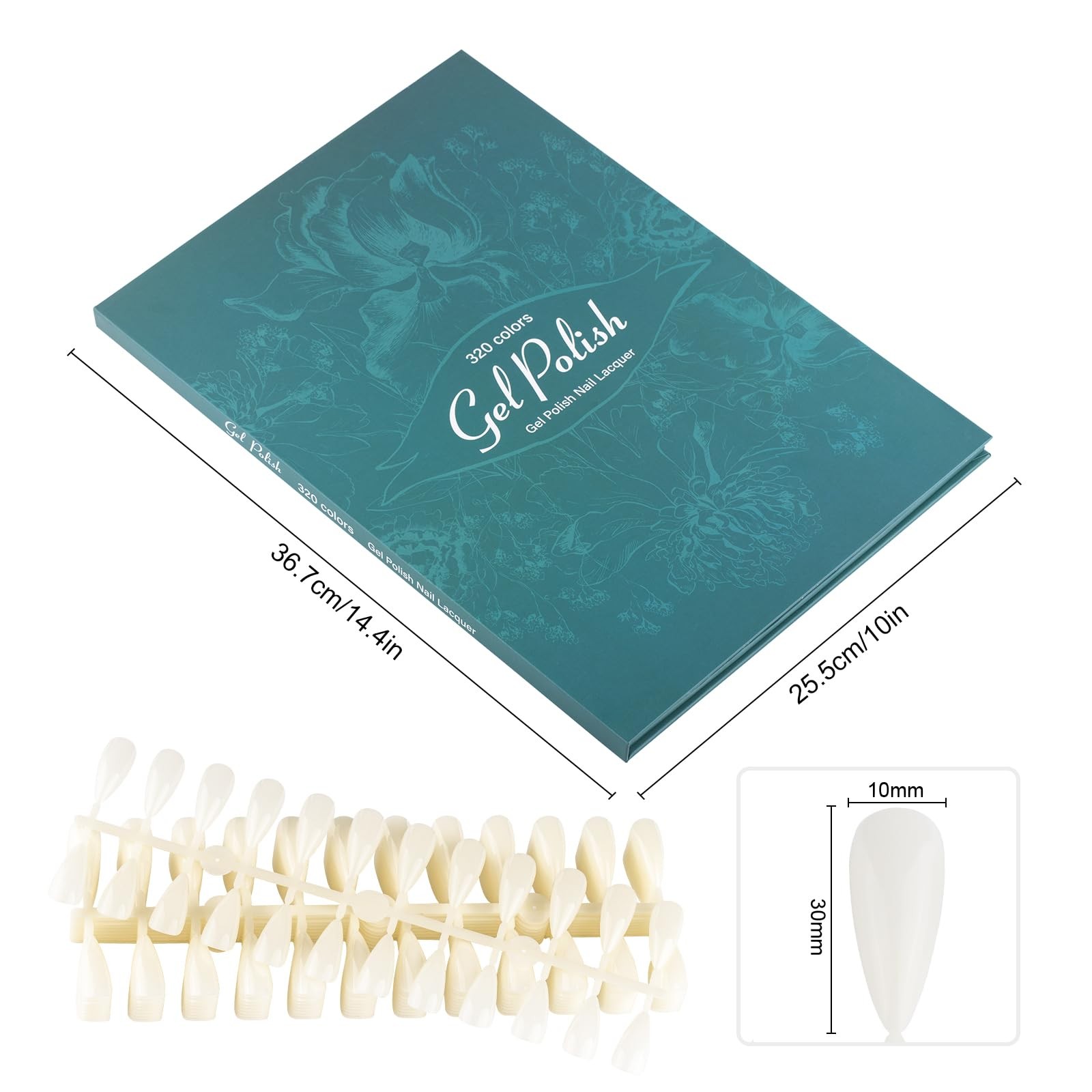 320 Nail Colors Chart Nail Gel Polish Display Book with 480 False Nail Tips P…