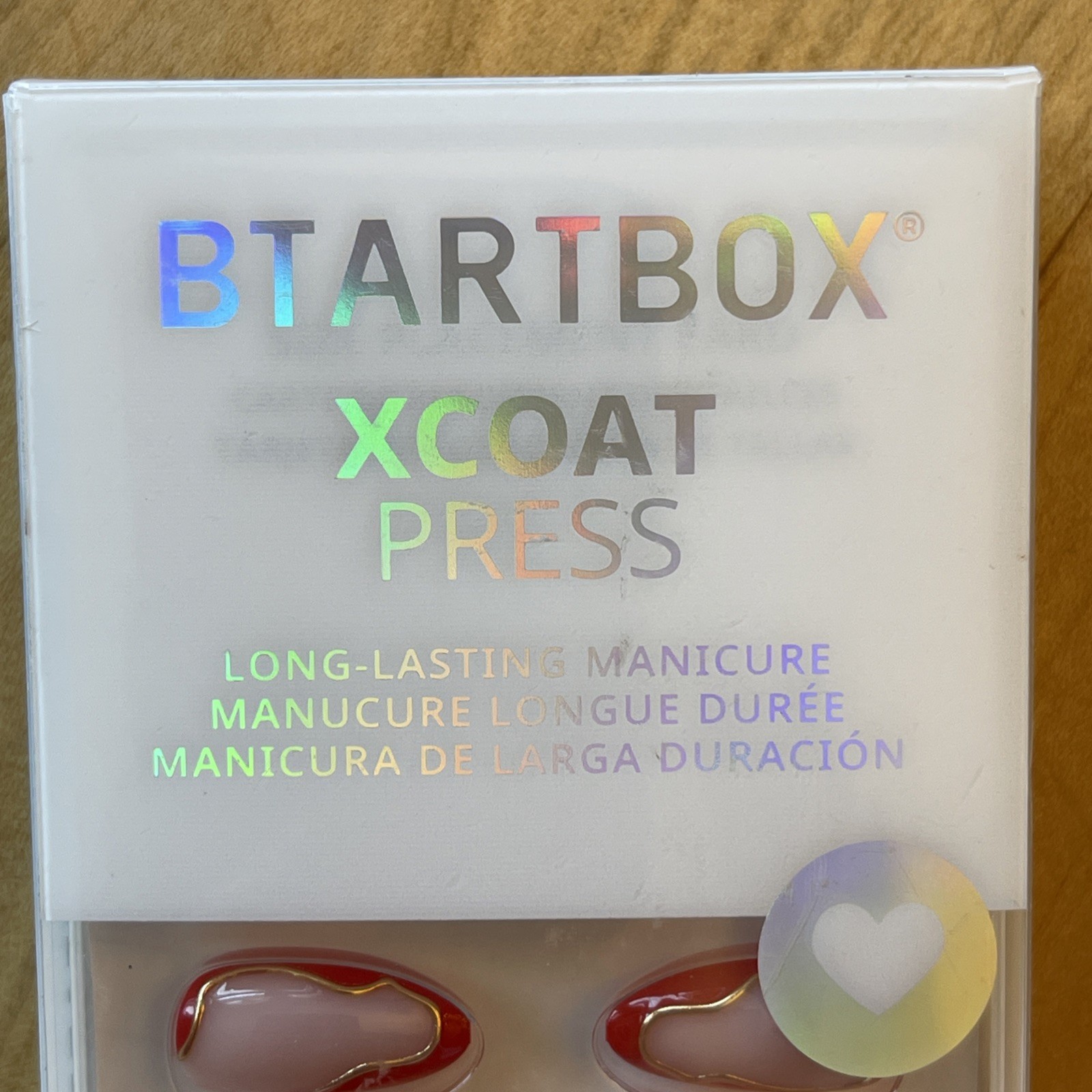 BTARTBOXNAILS X-Coat PRESS Nails 32 Nails And Glue 2-4 Weeks Of Wear NEW