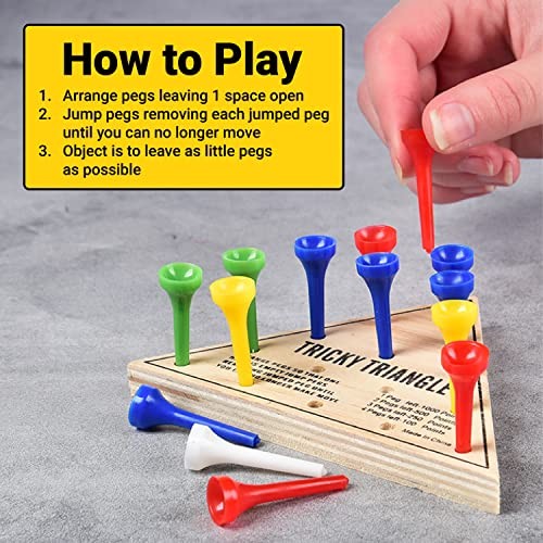U.S. Toy Tricky Triangle Game – Travel Games, 4.5 inches x 3 inches, Assorted