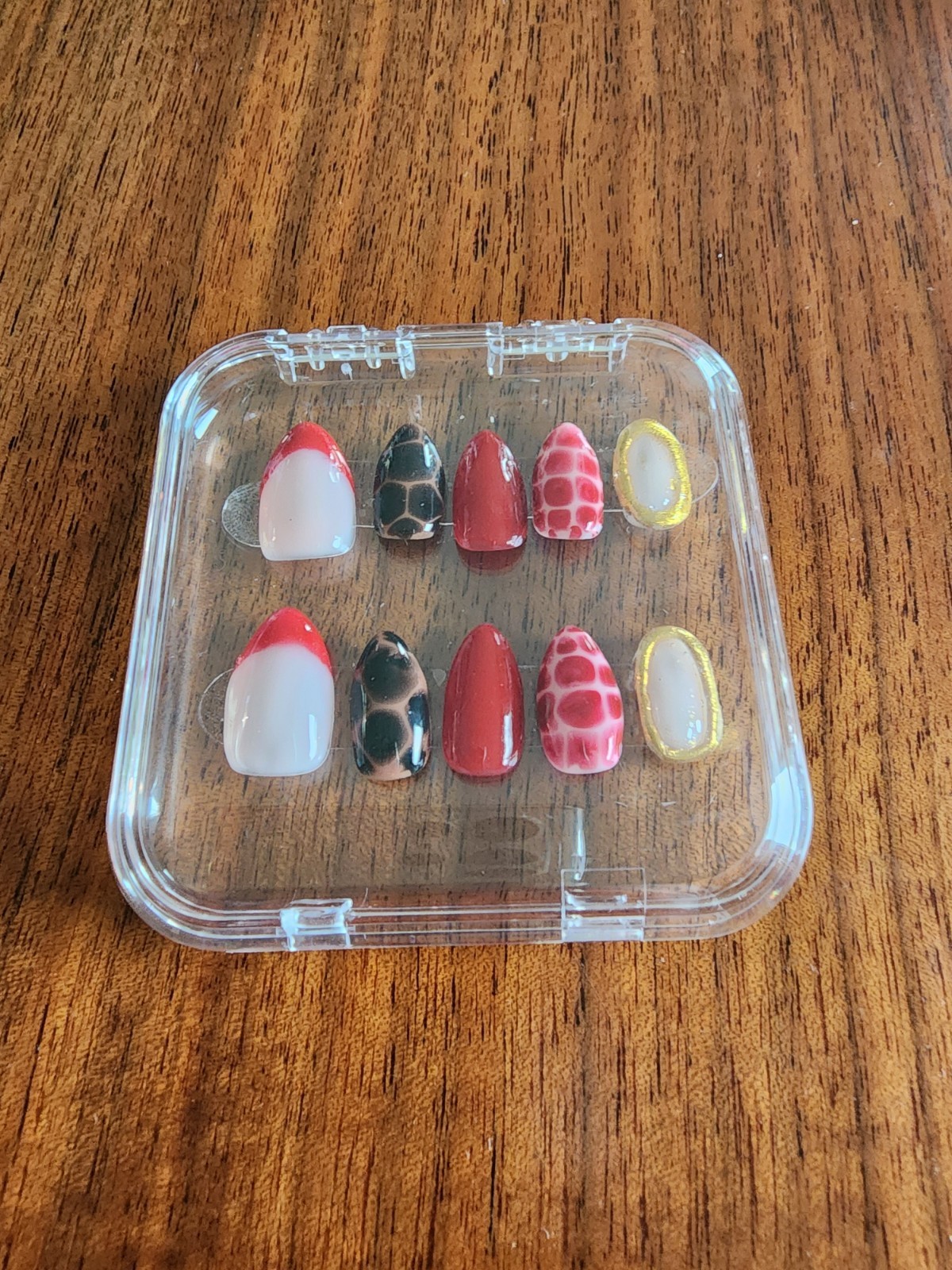 Custom Gel Press On Nails | 10 piece set with Kit | U Pick Shape & Size