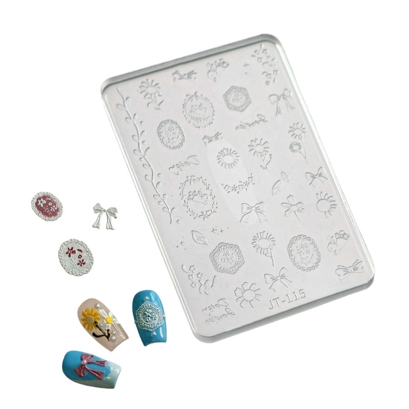 Multiple Pattern Silicone Mould for 3D Nail Art Designs and Craft Embellishments