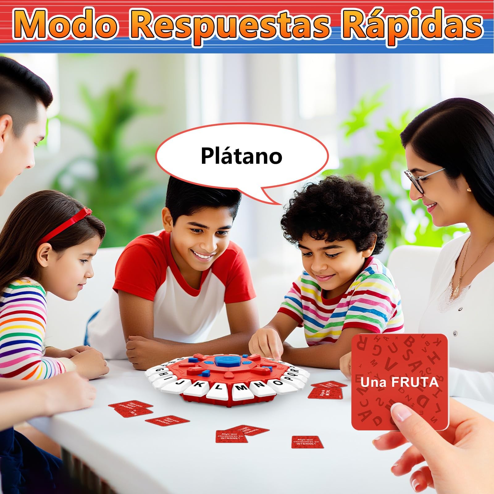 Resflycheng Juego de Mesa en Español con Pantalla Digital y 2 Small, Red