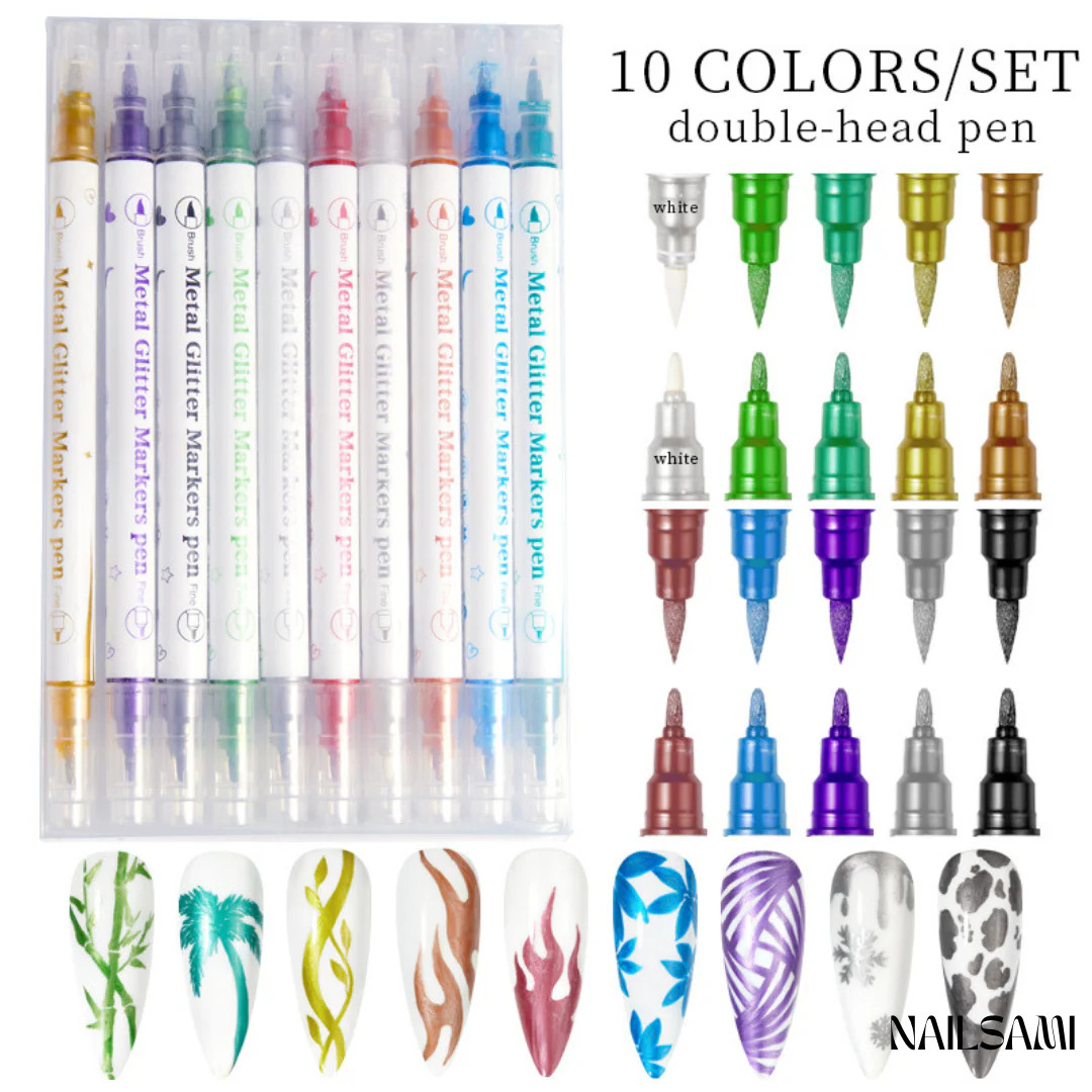 NAILSAMI Nail Art Pen Set Fine Line Detailing & DIY Manicure Design