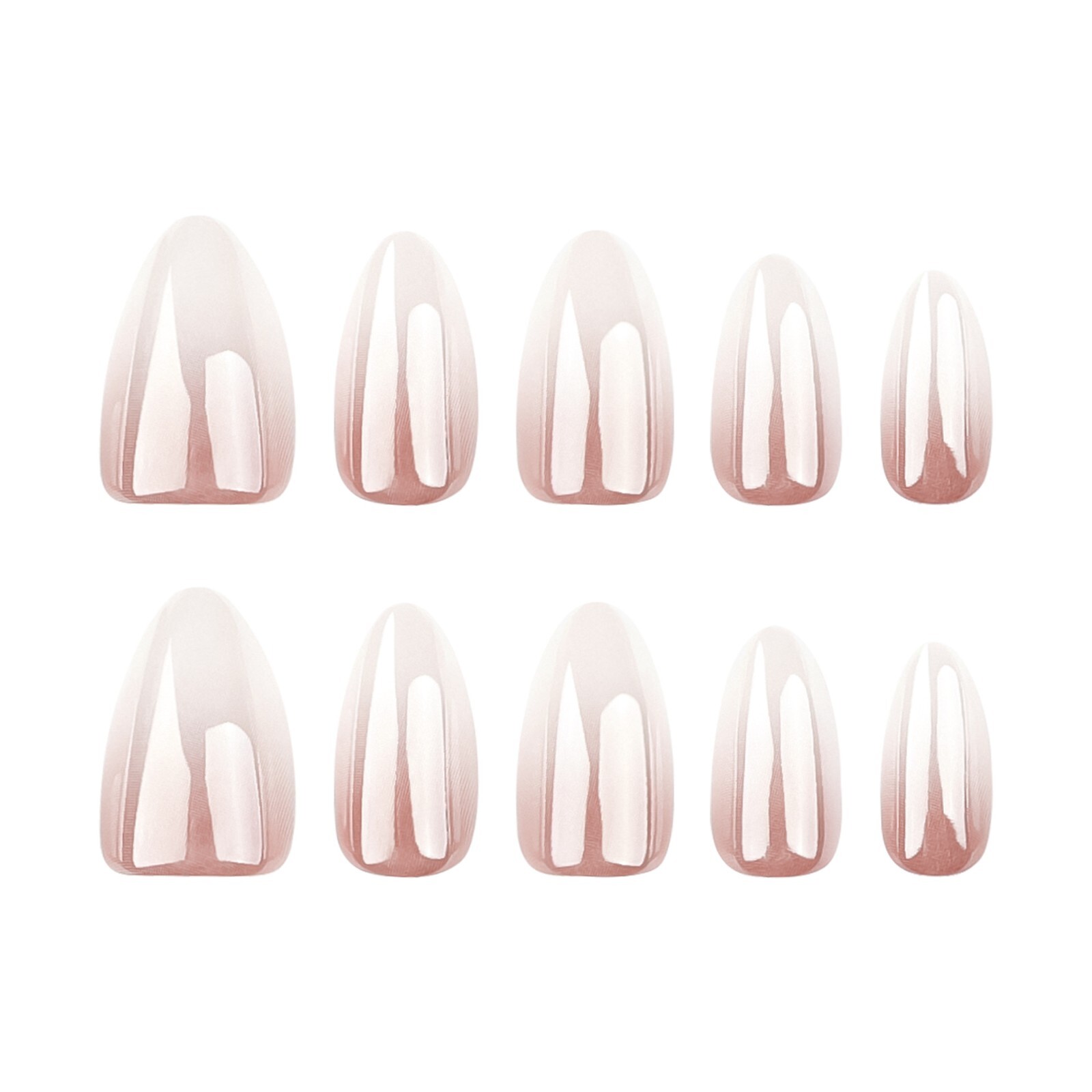 (USA SELLER) ALMOND MEDIUM *OMBRE FRENCHIE* SUPER HOLD GLUE LAST LONG