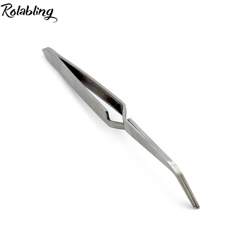 Nail Art Tweezers Stainless Steel Rhinestone Picking Tools Manicure Clip New