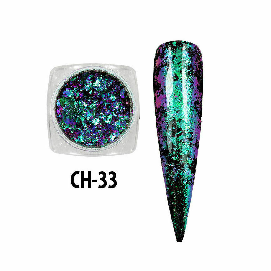 METALLIC FLAKES NAIL DECORATIONS Mia Secret Nail Art Design CH-33