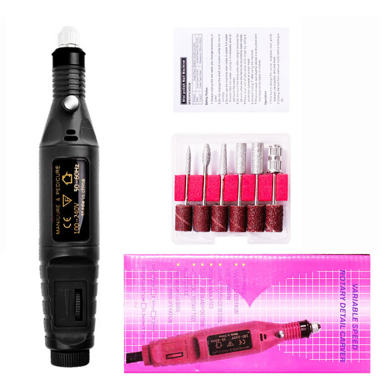 ELECTRIC NAIL ART DRILL FILE ACRYLIC MANICURE PEDICURE PORTABL MACHINE KIT✅ND003