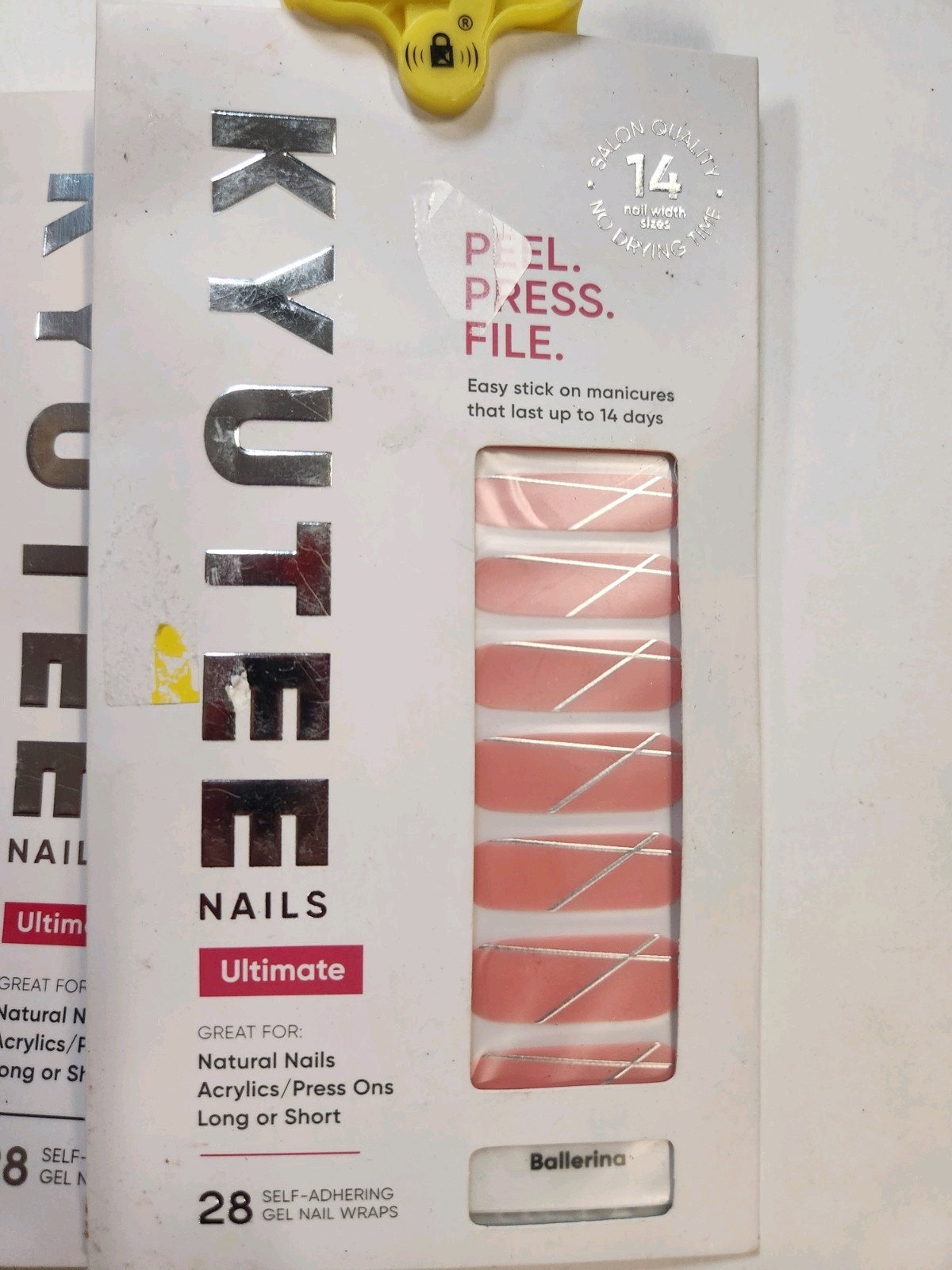 Lot Of 4 Kyutee Nails Peel. Press. File Instant Gel Polish Manicure – Ballerina