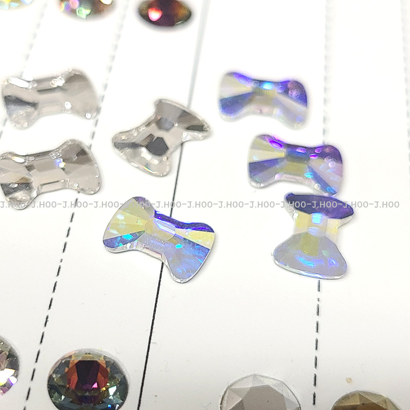 Swarovski 2858 Bow Tie Flat Back Crystal 6×4.5mm 9×6.5mm 2pcs