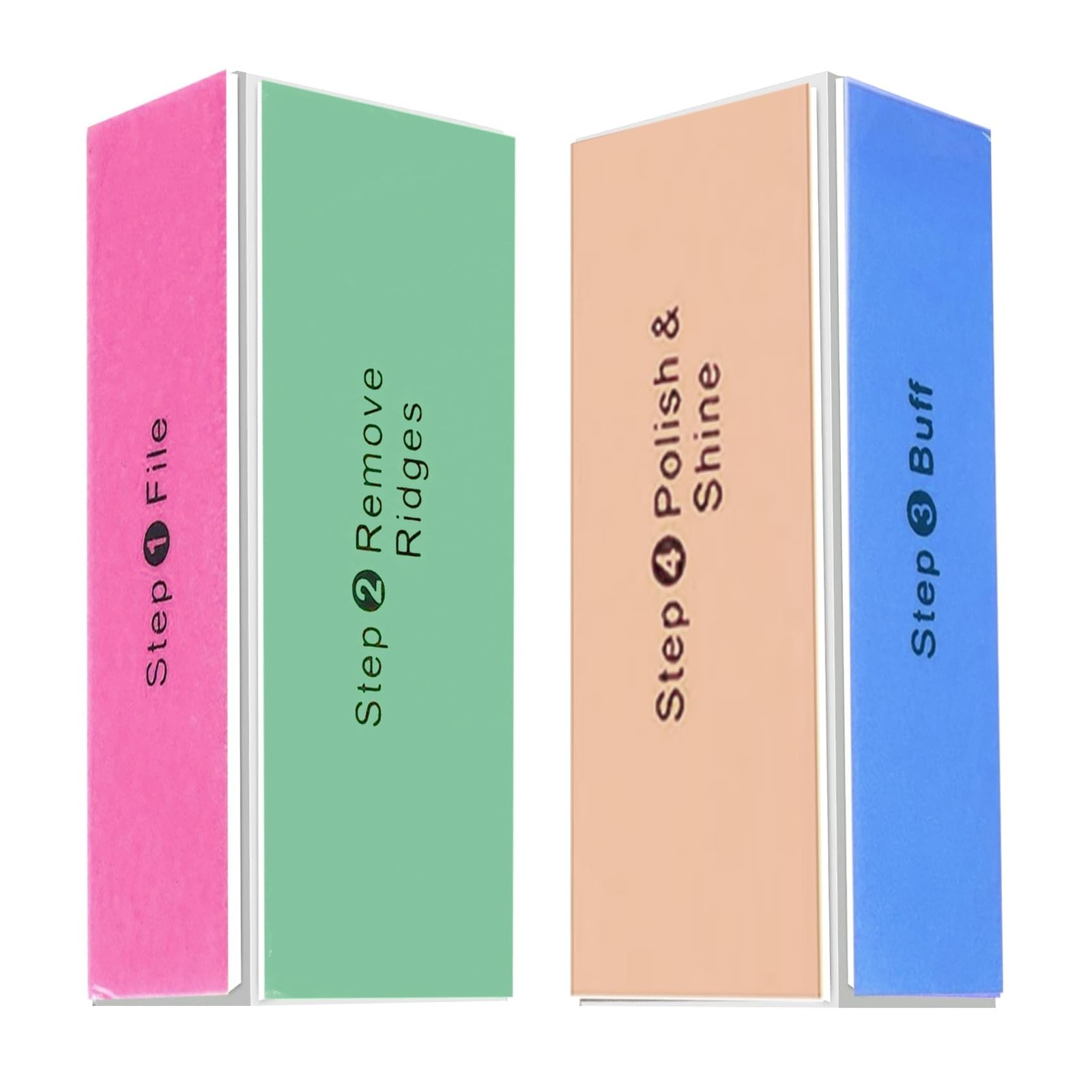 SKYPIA 2 Packs 4 Way Nail Buffer Block Nail Files and Buffers, Smooth & Buff …