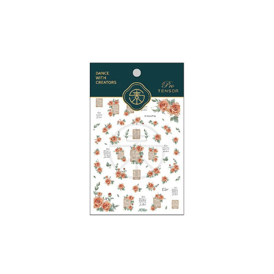 5D Red Rose Nail Art Stickers, Flowers Nails Decals, White Rose Nail Sticker(88)
