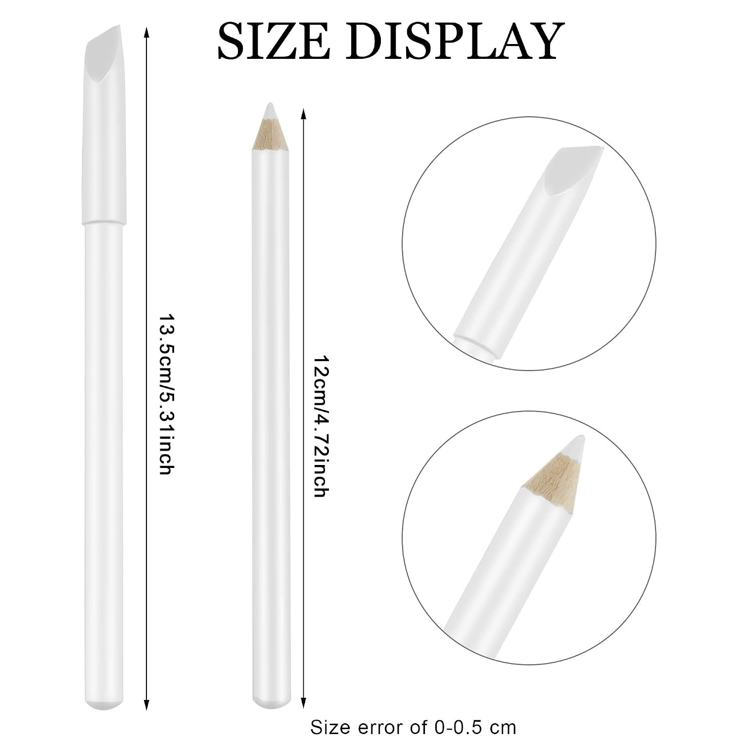 Maitys 1 Piece Nail Whitening Pencil 2-in-1 White Nail Pencil DIY Design