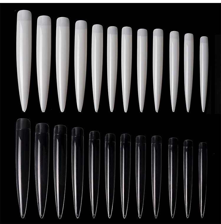 120Pcs XXL Stiletto Nail Tips Half Cover Extra Long Acrylic Extension False Nail