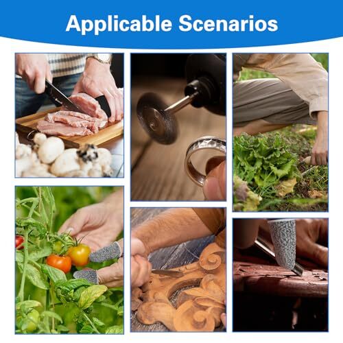 24 Pcs Cut Resistant Finger Cots Protectors Thumb Protectors for Garden Kitchen