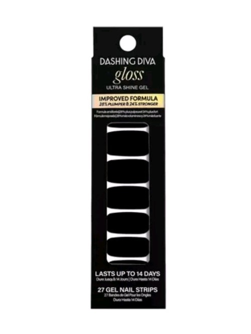 Lot Of 5 Dashing Diva Gloss Ultra Shine Gel Nail Strips Black Green Yellow