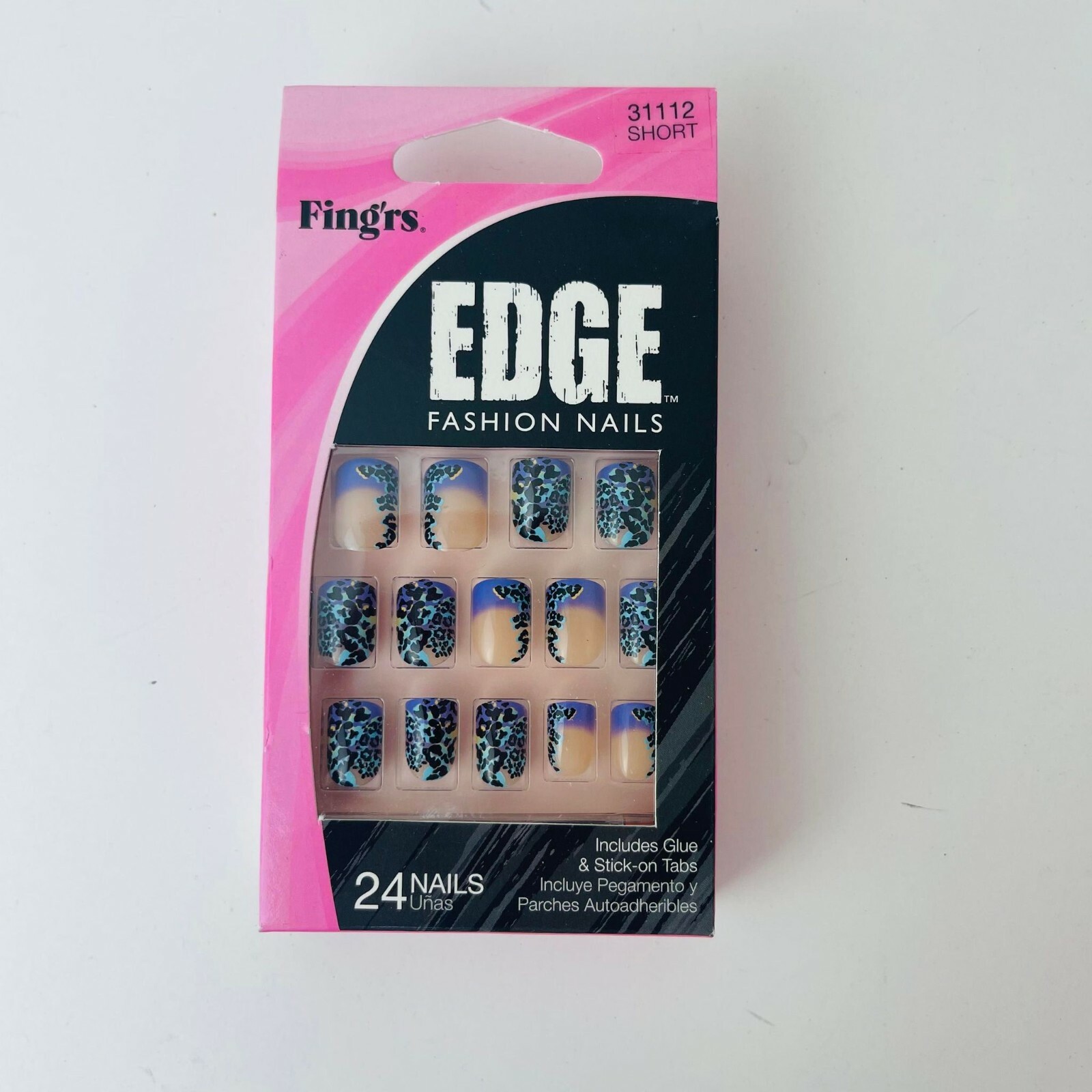 Set of 3 Fing’rs Edge Fashion Nails w/ Glue &Stick-On Tabs 24 Nails-31112