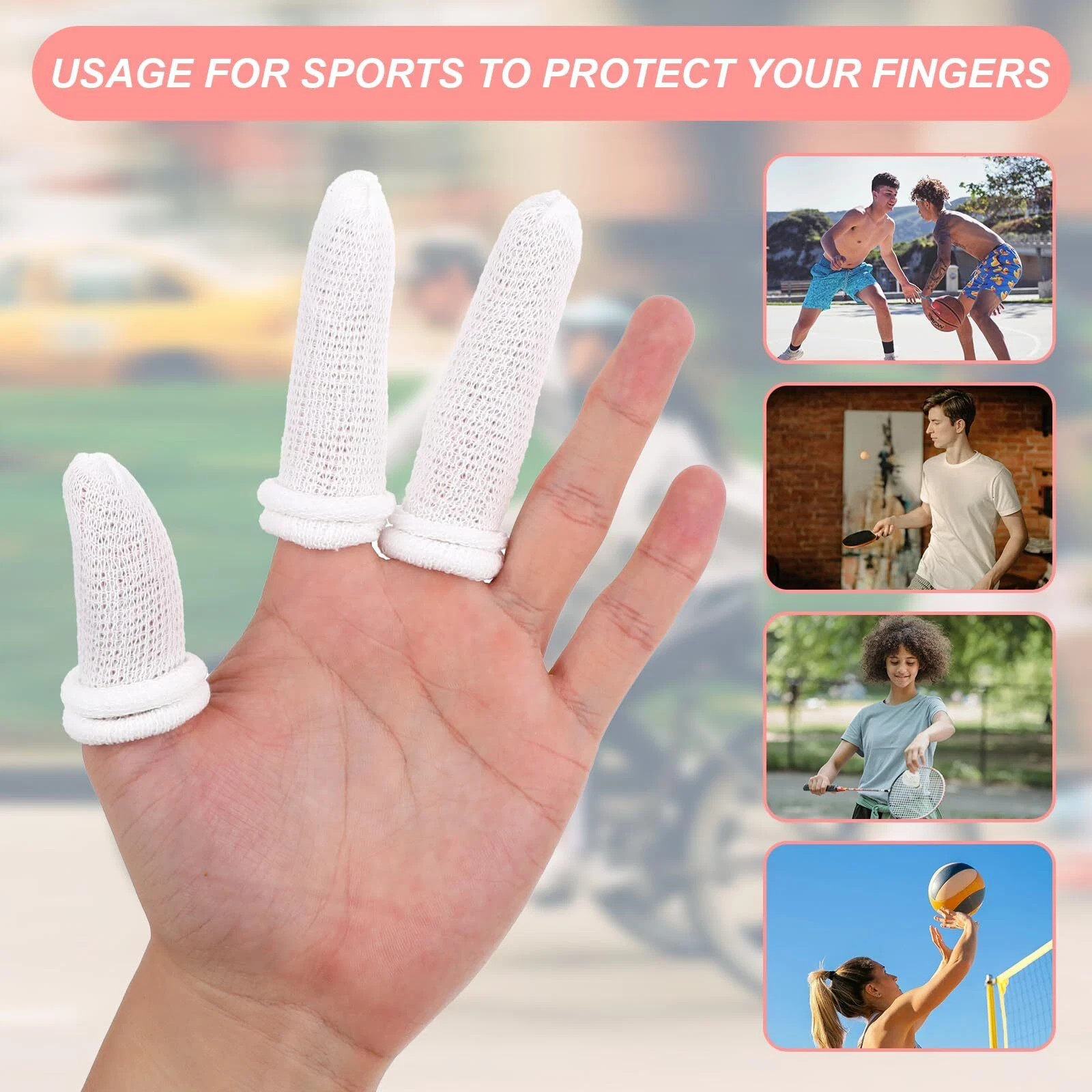 30 Pcs Bobs Thumb Bandage Finger Bandage Tubular Cotton Finger Cots for Kitchen
