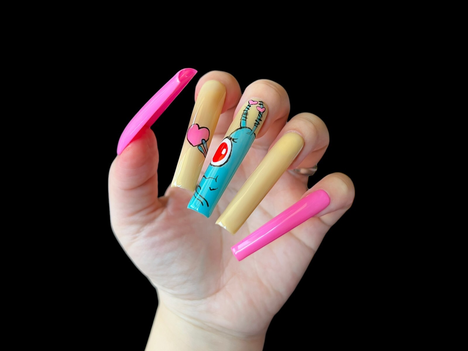 Luxurious Handmade Acrylic Press On Nails – A1 – High Quality, Reusable
