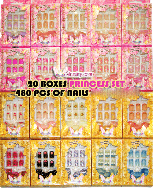 Japan Red Pink White Yellow Orange Black French Tip Full Acrylic 480 Nails LOT